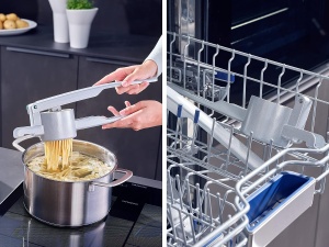 Presa pentru cartofi Leifheit 3242, din aluminiu, spatiul de lucru mare, usor de curatat - Img 3