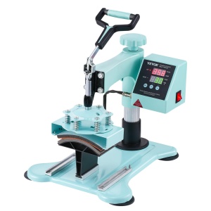 Presa termica VEVOR, 30 x 38 cm, masina de transfer termic 8 in 1 cu presa de pahar de 6-30 oz, presare de tricouri pivotante la 360deg, control digital de precizie, pentru tricouri/cani/palarii, verde - Img 4