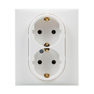 Priza dubla Legrand Niloe Step 398208 16A montaj incastrat culoare alba