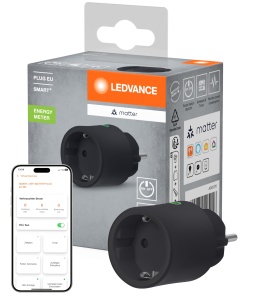 Priza inteligenta LEDVANCE SMART cu Matter over WiFi, 2300W, neagra