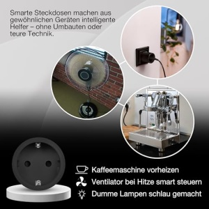 Priza inteligenta LEDVANCE SMART Indoor, 2300W, WiFi, negru, set 4 buc. - Img 4