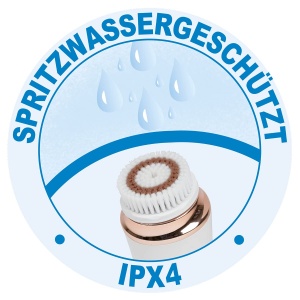 ProfiCare(r) Perie de curatare a fetei | Perie de fata | 2 capete de perie | 14.000 de peri moi | 2 setari de viteza | Carcasa rezistenta la stropire (IPX4) | pentru toate tipurile de piele | PC-GRB 3081 - Img 6