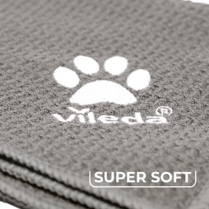 Prosop pentru animale Vileda Pet Pro XL Microfibra 65x100 cm Gri - Img 4