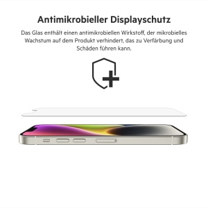 Protectie Display Belkin UltraGlass pentru iPhone 17e, 16e, 14, 13, 13 Pro, 0.29mm, Antimicrobiana - Img 4