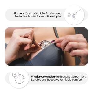 Protectii pentru alaptare COVERbasics SilverCups XL argint design ergonomic reutilizabile - Img 4