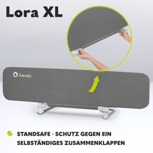 Protector de pat Lionelo Lora XL pentru copii, 150 cm lungime, 45 cm inaltime - Img 7