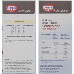 Pudding Dr. Oetker Professional fara fierbere cu gust de ciocolata, 1 kg - Img 3