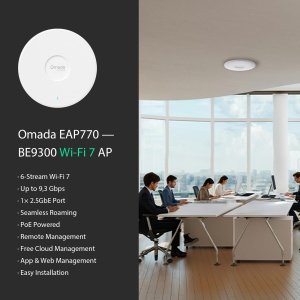 Punct de Acces Wi-Fi 7 TP-Link Omada EAP770, Tri-Band, 5765 Mbps, 2,5G-PoE - Img 5