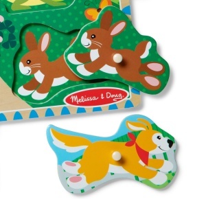 Puzzle din lemn pentru copii Melissa Doug, animale de companie, 8 piese, 2 ani - Img 4