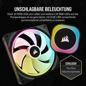Racitor CPU Corsair iCUE LINK H115i RGB 280mm AIO Negru, QX140 RGB - Img 6