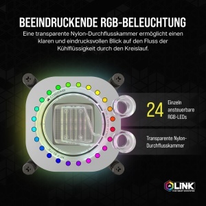 Racitor CPU CORSAIR iCUE LINK XC7 RGB Elite, Alb, 24 LED RGB, Compatibil Intel LGA 1700 si AMD AM5 - Img 6