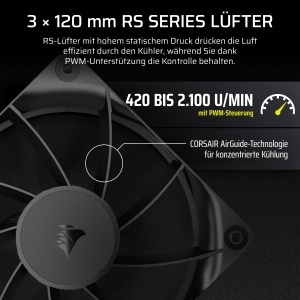 Racitor CPU Corsair Nautilus 360 RS LCD, 360mm, Negru, AIO - Img 5
