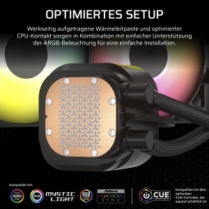 Racitor lichid CPU CORSAIR NAUTILUS 360 RS ARGB 360mm AIO Negru - Img 3