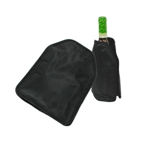 Racitor pentru sticle Fackelmann, nylon elastic, gel racitor, 22 x 16 cm, negru