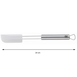 Racleta de aluat WMF Profi Plus 24 x 3 cm, otel inoxidabil Cromargan partial mat, silicon, se poate spala in masina de spalat vase, rezistent la caldura pana la 200degC, alb - Img 2