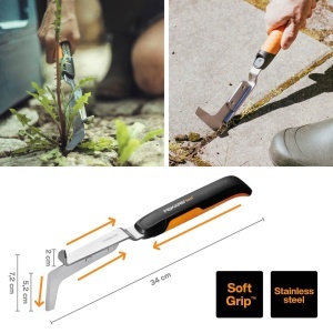 Racleta pentru rosturi Fiskars Xact 1027045 338 cm NegruPortocaliu Otel inoxidabil - Img 2
