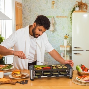 Raclette Cecotec CheeseGrill 16000, 1400 W, 8 persoane, inox negru - Img 5