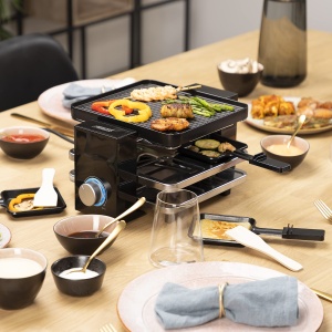 Raclette Princess Piano 162915 pentru 4 persoane, 700W, multifunctionala - Img 8