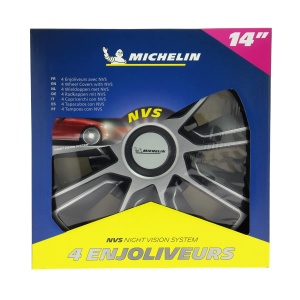 Radacini de Aluminiu MICHELIN Box 4 Radkappen 14 Nvs 49 Bicolor, ABS, Reflexie NVS - Img 3