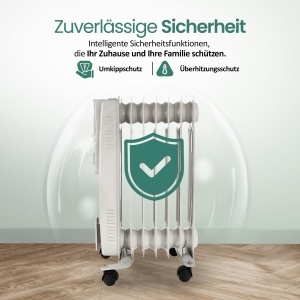 Radiator cu ulei Emerio HO-124421, 1500W, 3 trepte de incalzire, mobil - Img 7