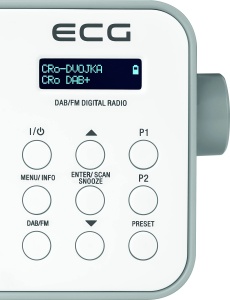 Radio DABFM ECG RD 110, 30 presetari, alimentare cu baterie si retea, alb - Img 3