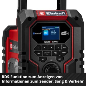 Radio portabil Einhell TE-CR 18 Li DAB FM Bluetooth IP65 fara acumulator - Img 10