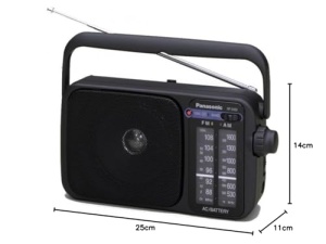 Radio portabil Panasonic RF-2400DEG-K, tuner FMAM, baterii sau alimentare la retea, negru - Img 8