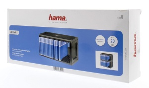 Raft CD Hama Rack 20, capacitate 20 CD-uri, culoare neagra, design compact - Img 3