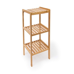 Raft de baie din bambus Relaxdays cu 3 rafturi, 79 x 33 x 33 cm, natural