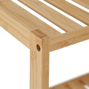Raft de baie Relaxdays din bambus, 3 etaje, inalt adjustable, design natural - Img 7