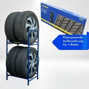 Raft pentru anvelope Goodyear, 4 anvelope, inaltime ajustabila, capacitate 120 kg - Img 4