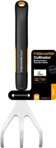 Rake pentru flori Fiskars Xact, 3 zinken, lungime 32,3 cm, culoare negruportocalie - Img 6