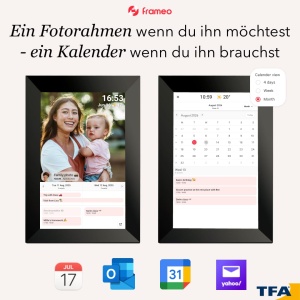 Rama foto digitala TFA Dostmann 10,1 inch, negru, cu aplicatie FRAMEO si conectivitate Wi-Fi - Img 3