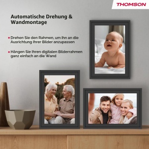 Rama foto digitala Thomson 10, touchscreen HD, 32 GB, Wi-Fi, negrualb - Img 7