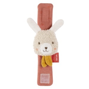 Rasdelarmband Fehn Natur Hase 048377 Materiale Bio Rassel pentru Bebelusi