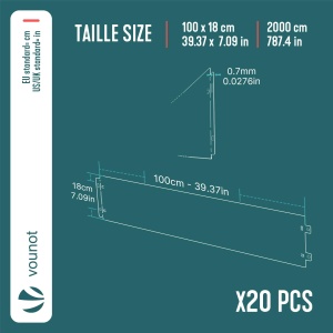 Rasenkante Metalica VOUNOT 20m, Inaltime 18cm, Culoare Negru - Img 3