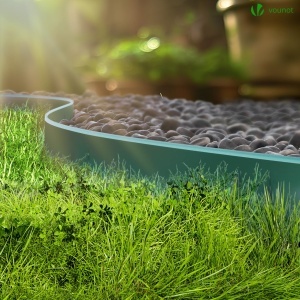 Rasenkante VOUNOT 20m x 5cm, Culoare Verde si Verde Deschis - Img 4