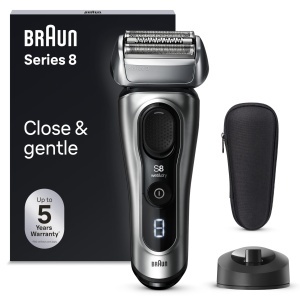 Rasitor electric Braun Series 8 8517s, 60 min autonomie, waterproof, argintiu