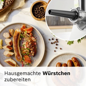 Rasnita electrica Bosch MultiPower MFWS840M, inox, 2500W, capacitate 4.5 kgmin - Img 10