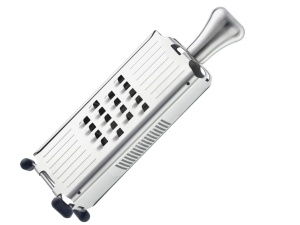 Rasnita multifunctionala ROSLE, 3 suprafete de razuire, inox 1810, cu picioare silicon, argintiunegru