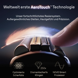 Rasoir electric Braun NEVO, Scherkopf, argintiu, tehnologie AeroTouch - Img 2