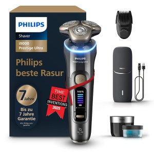 Rasoir electric Philips i9000 Prestige Ultra, 51 Bartstyler, culoare adriatica