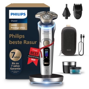 Rasoir electric Philips i9000 Prestige Ultra, 51 stilizator barba, crom