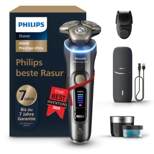 Rasoir electric Philips i9000 Prestige Ultra, sistem Lift-Cut, 51 stilizator barba, waterproof