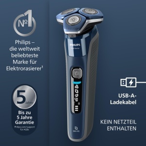 Rasoir electric Philips Series 7000 S788563, 45 lame, waterproof, trimmer inclus - Img 2