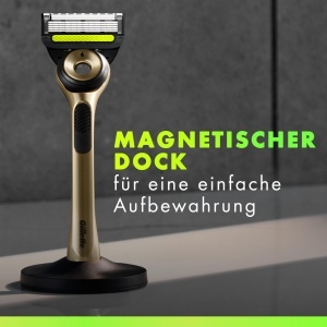 Rasoir pentru barbati Gillette Labs cu 5 lame, tehnologie de peeling, suport magnetic - Img 4