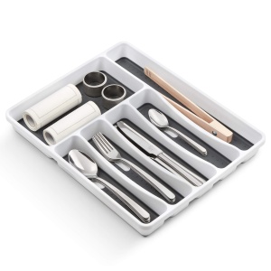 Rayen Organizer Tacamuri 6 Compartimente Alb Antiderapant 40x325x5 cm - Img 5