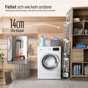 Razatoare cu rufe PORTENTUM Turm, 5 nivele, 58 carlige, capacitate 40 kg - Img 4