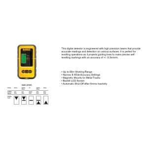 Recepteur laser DEWALT DE0892, raza 50 m, semnal acustic si optic - Img 5