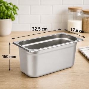 Recipient Gastronom 13 APS 81306, Inox, 5.7 Litri, 176 x 325 mm - Img 2